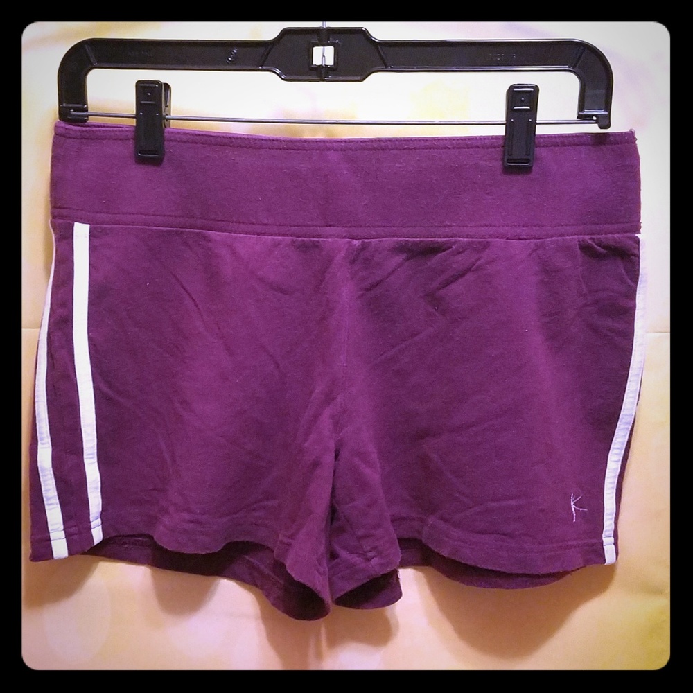 Plum in color shorts